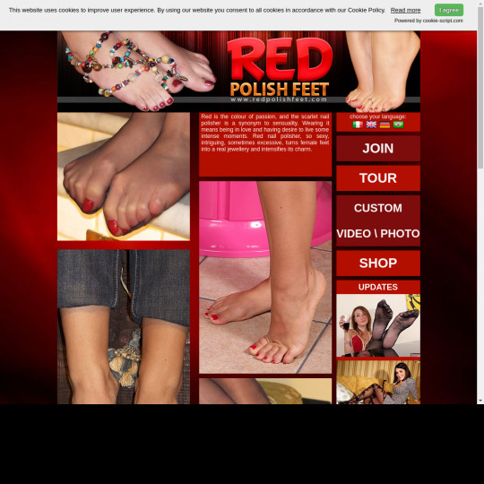 red polish feet