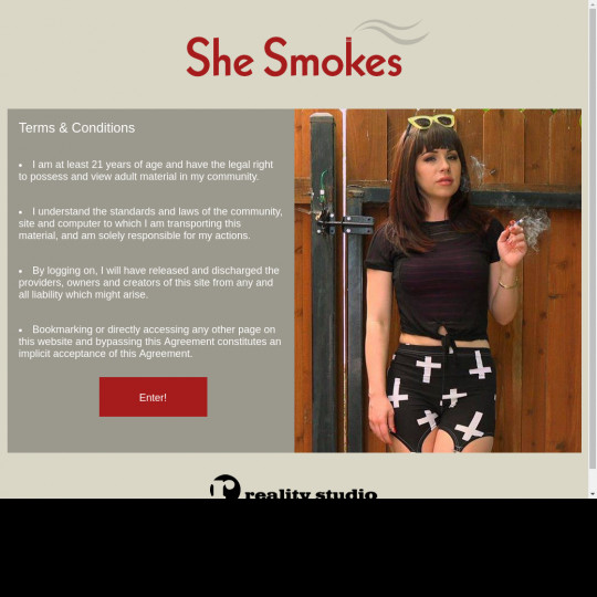 she smokes