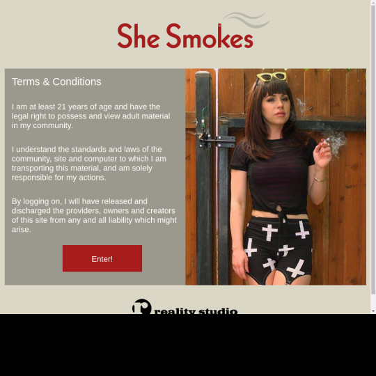 she smokes